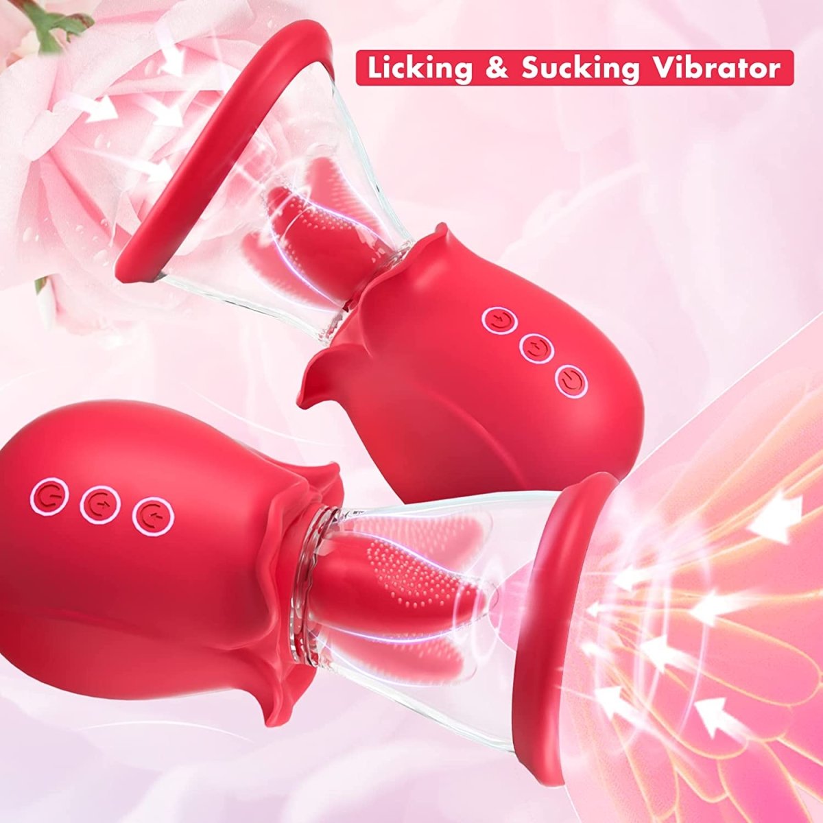 2 in 1 Multiple Stimulation Upgrade Rose Vibrator - Sohimi