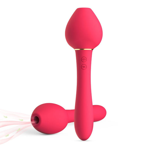 2 in 1 Sucking and Vibrating Female Clit and G - spot Vibrator - Sohimi