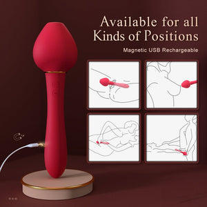 2 in 1 Sucking and Vibrating Female Clit and G - spot Vibrator - Sohimi