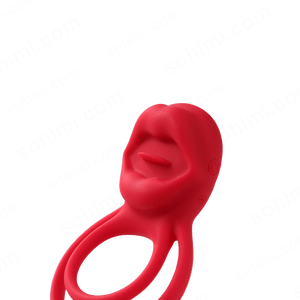 2 in 1 Tongue Clicking Stimulation Vibrating Egg and Double Cock Ring - Sohimi