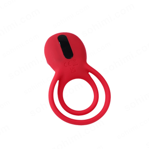 2 in 1 Tongue Clicking Stimulation Vibrating Egg and Double Cock Ring - Sohimi