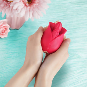 2 in 1 Vibrating and Licking Rose Clit Vibrator - Sohimi