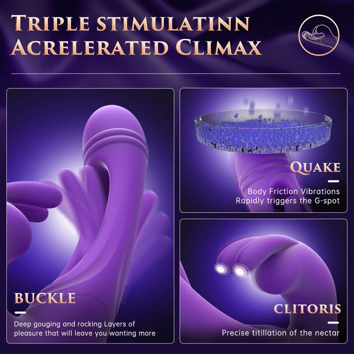 Unique 3 in 1 Multiple Stimulation female G-Spot Vibrator Toy