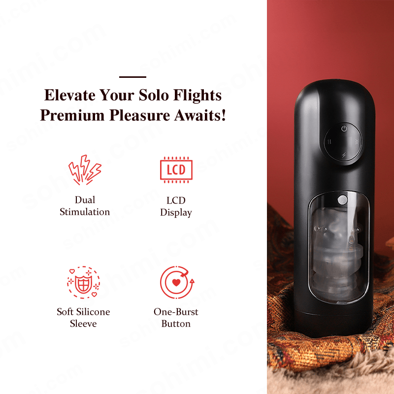 2025 Vibrating and Thrusting Modes Men Masturbators with LCD Display - Sohimi