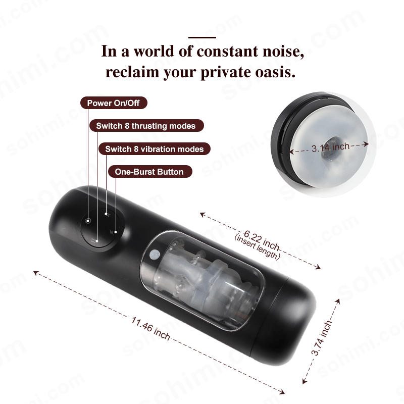 2025 Vibrating and Thrusting Modes Men Masturbators with LCD Display - Sohimi