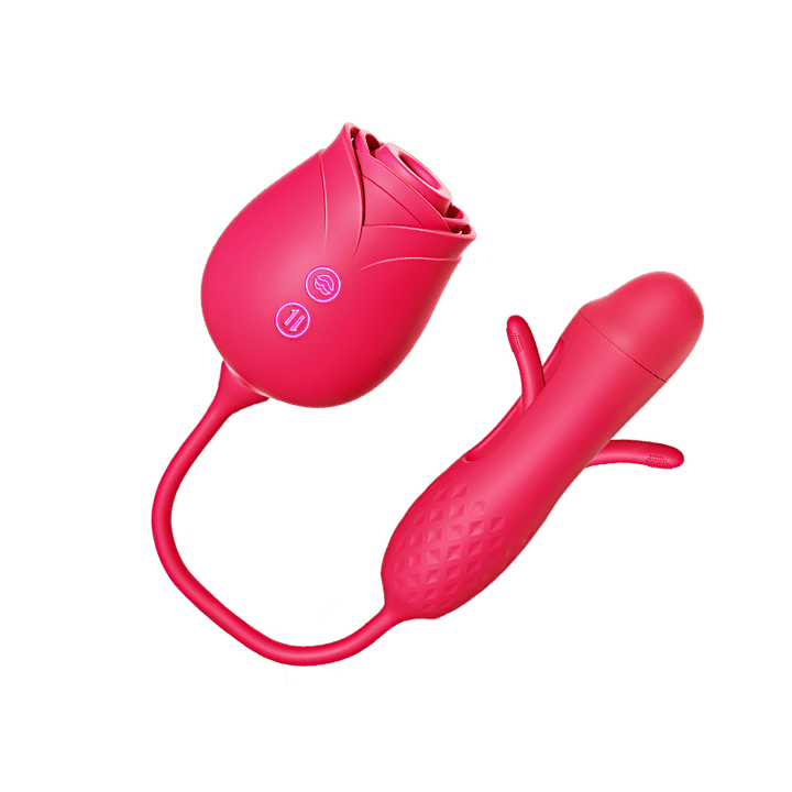 MOOLIGIRL| Upgraded Rose Female Flapping and Sucking Vibration dildo