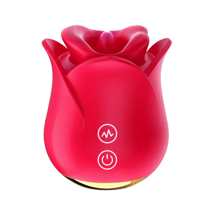 3 in 1 Lip Kissing and Tongue Tapping Rose Vibrator for Female - Sohimi