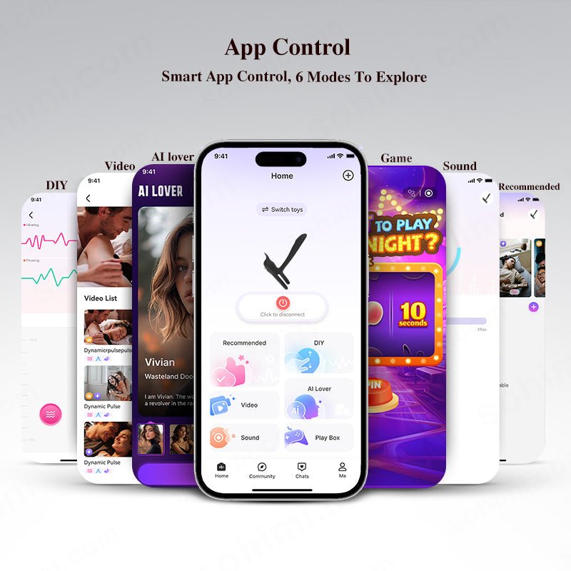 3 in 1 Multifunctional Penis Cock Ring with 10 Vibrating Modes - Sohimi