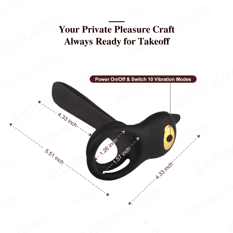 3 in 1 Multifunctional Penis Cock Ring with 10 Vibrating Modes - Sohimi