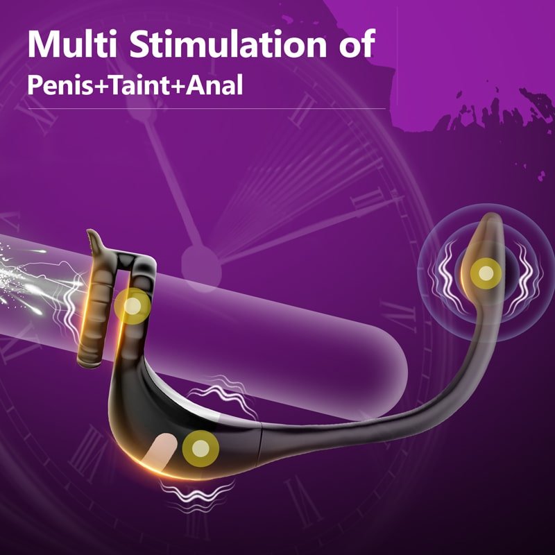 3 in 1 Penis Cock Ring with Multi Stimulations Butt Plug - Sohimi