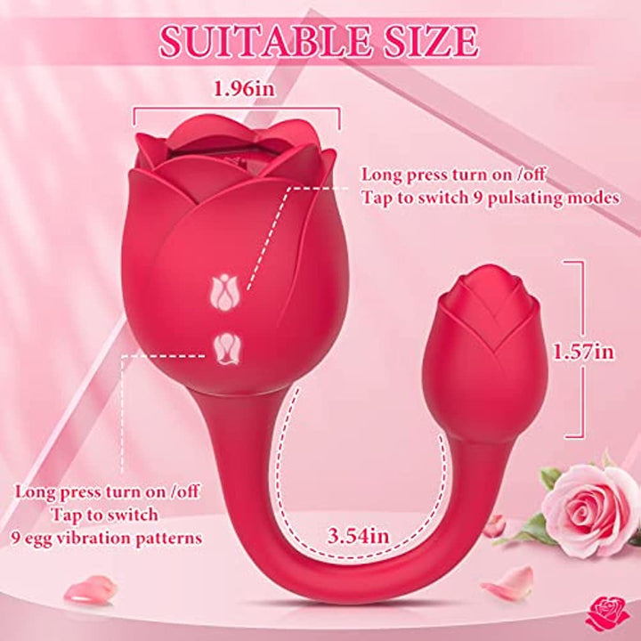 3 in 1 Powerful Tapping Rose Toy with Vibrating Egg - Sohimi