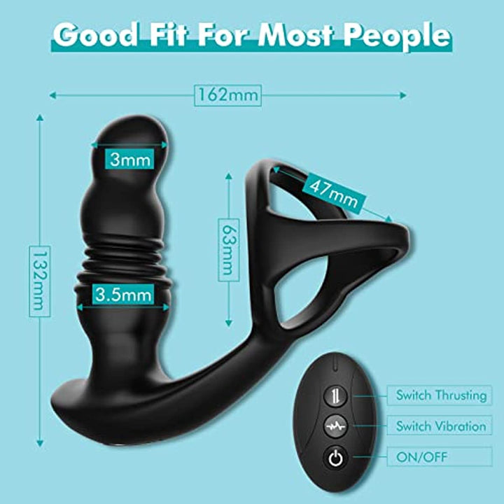 3 In 1 Strong Thrusting Prostate Massager Anal Vibrator - Sohimi