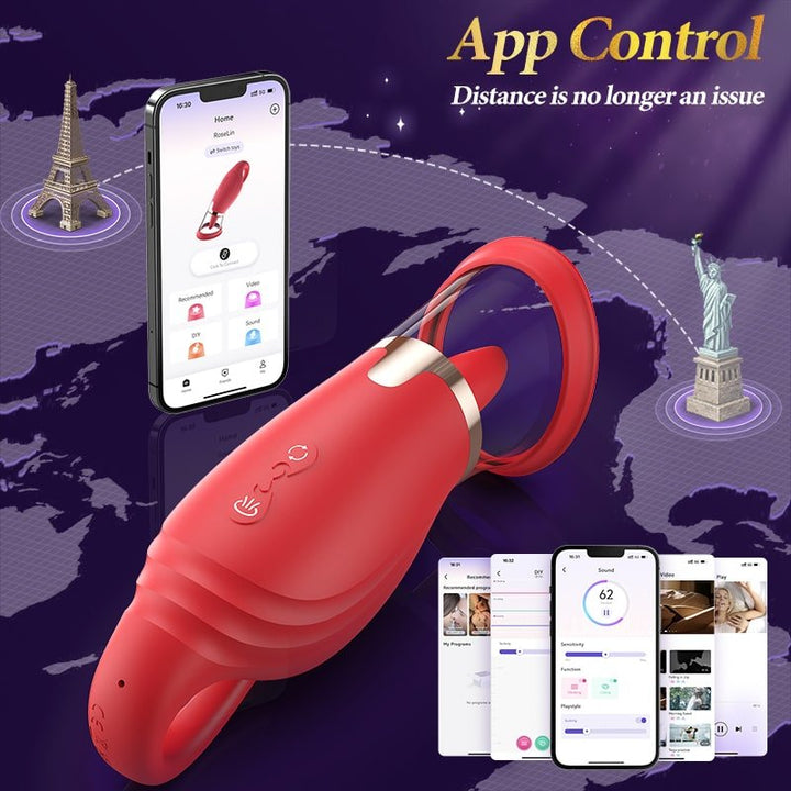 3 in 1 Sucking and Licking Clitoris Vibrator Stimulator with App Control - Sohimi