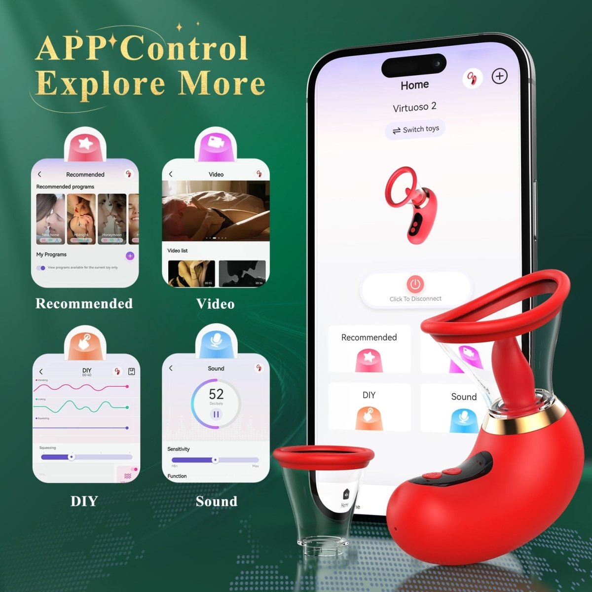 VIRTUOSO App-Controlled Tongue & Suction Vibrator | Sohimi VIRTUOSO App-Controlled Tongue & Suction Vibrator | Sohimi