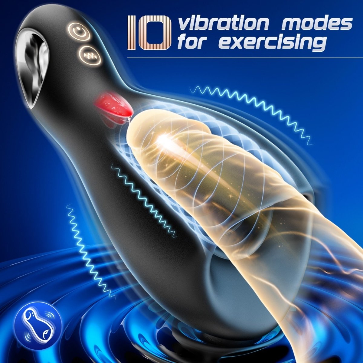 3 in 1 Vibrating and Tongue Licking masturbator Men Sex Toy - Sohimi