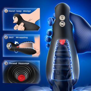 3 in 1 Vibrating and Tongue Licking masturbator Men Sex Toy - Sohimi