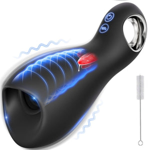 3 in 1 Vibrating and Tongue Licking masturbator Men Sex Toy - Sohimi