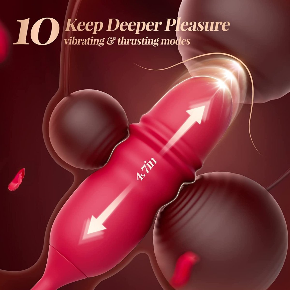 3 in1 Dual Tongue Licking Stimulation Insertable Rose Toy - Sohimi