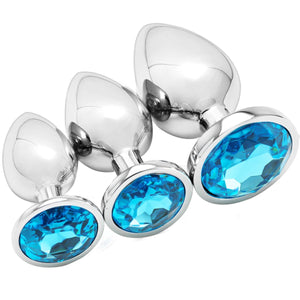 3 Pcs Metal Anal Plugs for Man and Woman - Sohimi