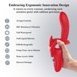 A red vibrator with some features
