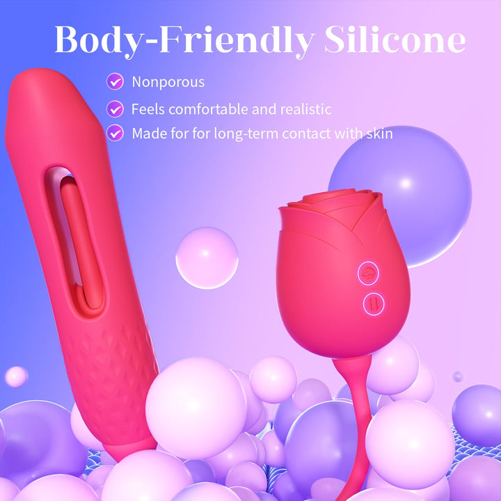 Flapping and Sucking Vibration dildo Toy