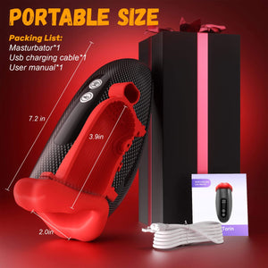 4 in 1 App Control Big Month Tapping and Vibrating Trainer and Masturbator - Sohimi
