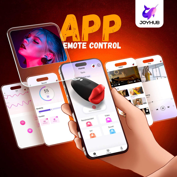 4 in 1 App Control Big Month Tapping and Vibrating Trainer and Masturbator - Sohimi