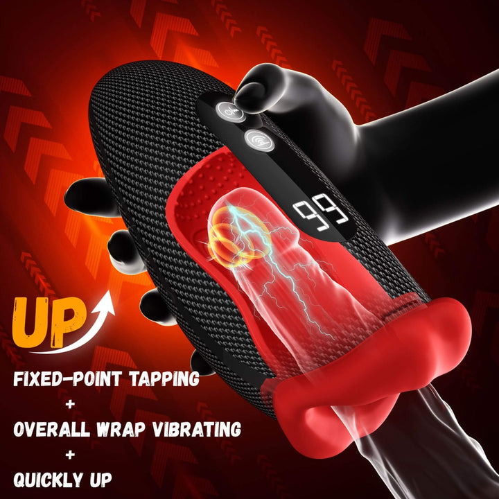 4 in 1 App Control Big Month Tapping and Vibrating Trainer and Masturbator - Sohimi