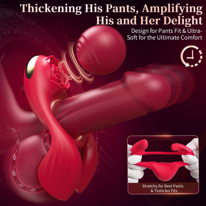 4 in 1 Multi Stimulations Penis Cock Ring for Single or Couple - Sohimi