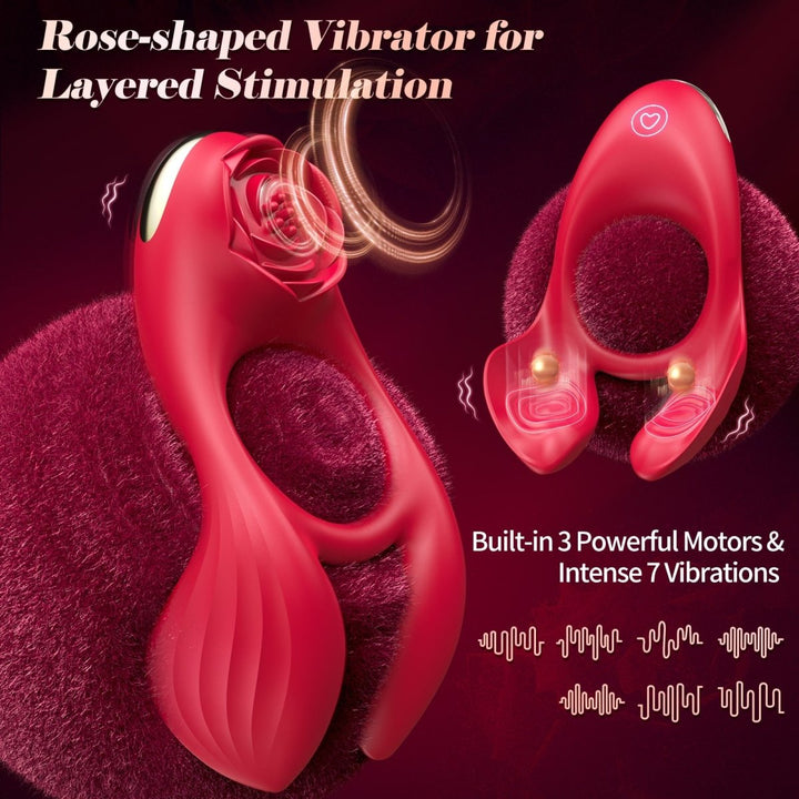 4 in 1 Multi Stimulations Penis Cock Ring for Single or Couple - Sohimi