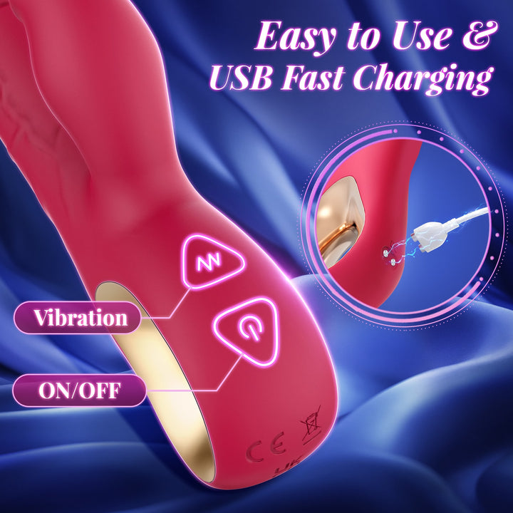 3 in 1 Wiggle and Vibrating Clitoris Stimulation G-Spot Rabbit Vibrator