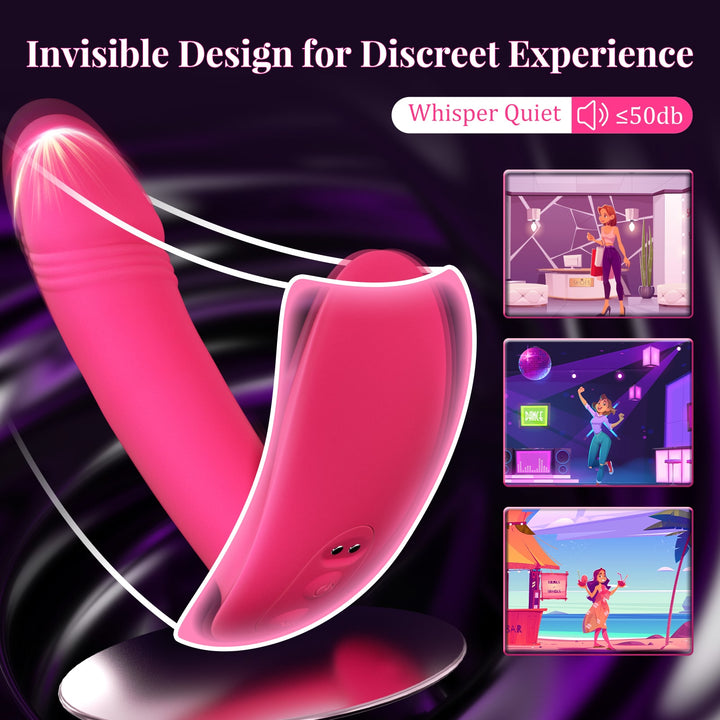 Adult Sex Toy Panty Vibrators Dildo with 9 Thrusting & Vibrating Modes