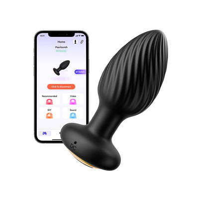 2 in 1 Butt Plug with 7 Rotating and Vibrating Modes Anal Vibrator--Pearlconch
