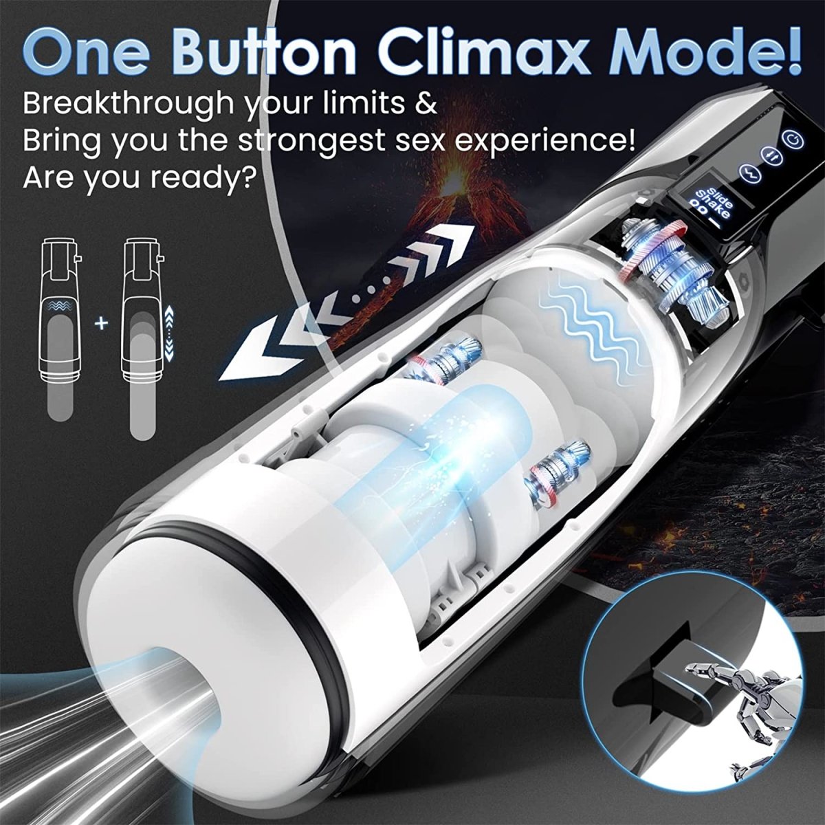 6 in 1 LCD Digital Touch Display Automatic Masturbator - Sohimi