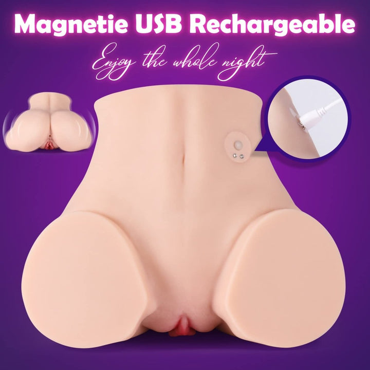 6.2LB Vibrating Sex Dolls Male Masturbators with 10 Vibration Modes - Sohimi