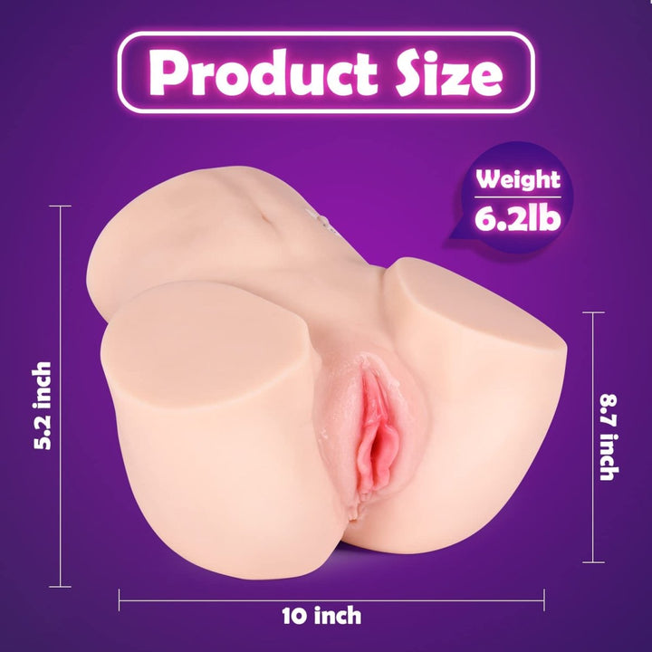6.2LB Vibrating Sex Dolls Male Masturbators with 10 Vibration Modes - Sohimi