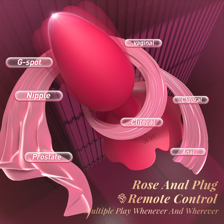 Double Stimulation Rose Female Sex Toy Anal Vibrator