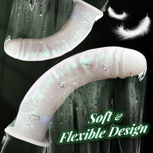 8.27in Realistic Glowing Dildo Vibrator with 4 Light Modes - Sohimi