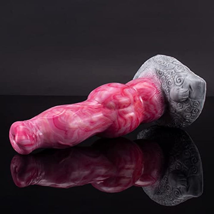 8.85in Fantasy Dog Knot Silicone Dildo Hands - free Playin - Sohimi