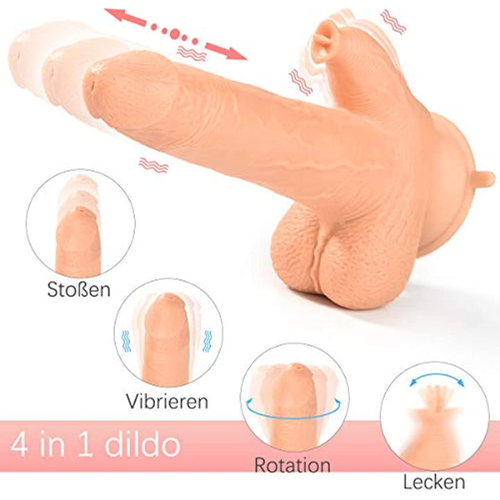 8.9in 4 - in - 1 Realistic Dildo with Shock G - Spot Function - Sohimi