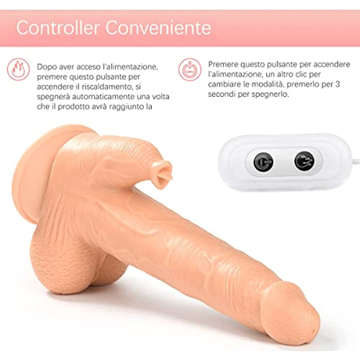 8.9in 4 - in - 1 Realistic Dildo with Shock G - Spot Function - Sohimi