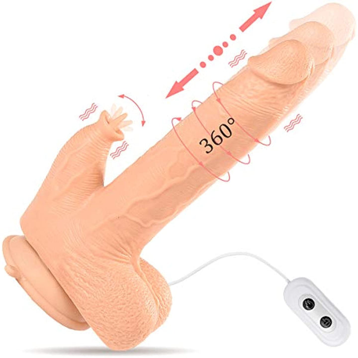 8.9in 4 - in - 1 Realistic Dildo with Shock G - Spot Function - Sohimi