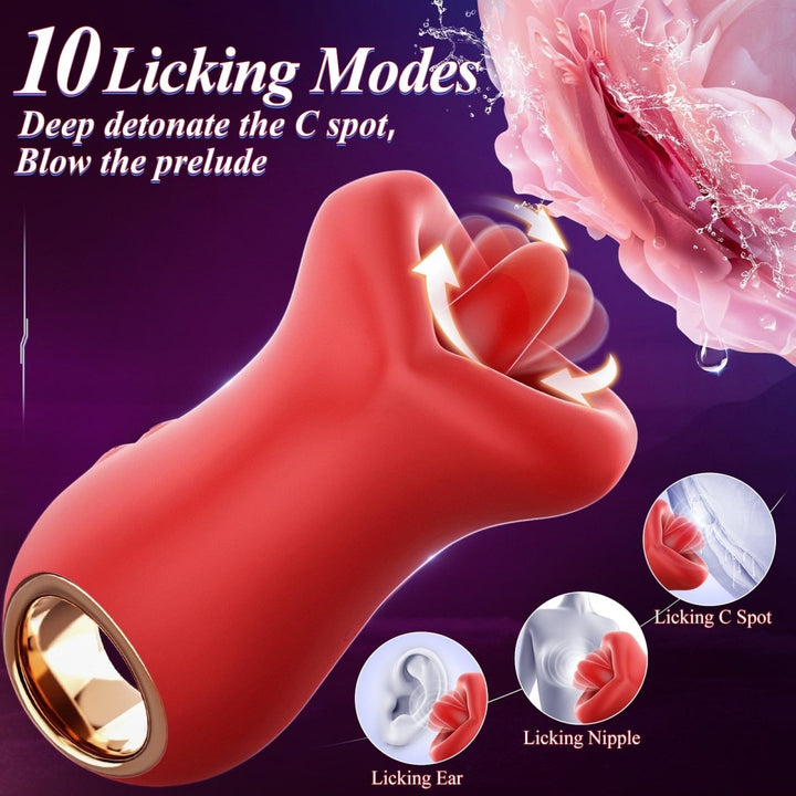 ABBY 3 in 1 Kissing and Licking Female Vibrator Sex Toy - Sohimi