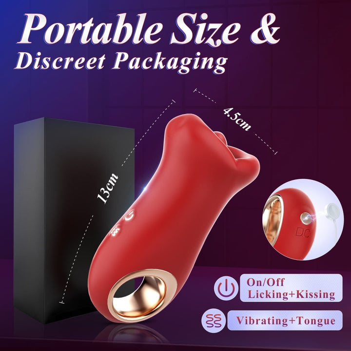ABBY 3 in 1 Kissing and Licking Female Vibrator Sex Toy - Sohimi