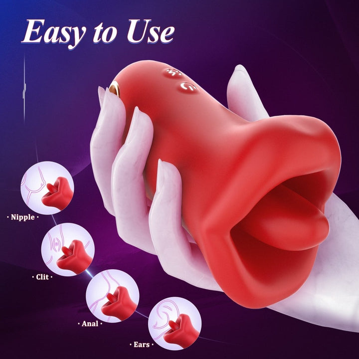 ABBY 3 in 1 Kissing and Licking Female Vibrator Sex Toy - Sohimi