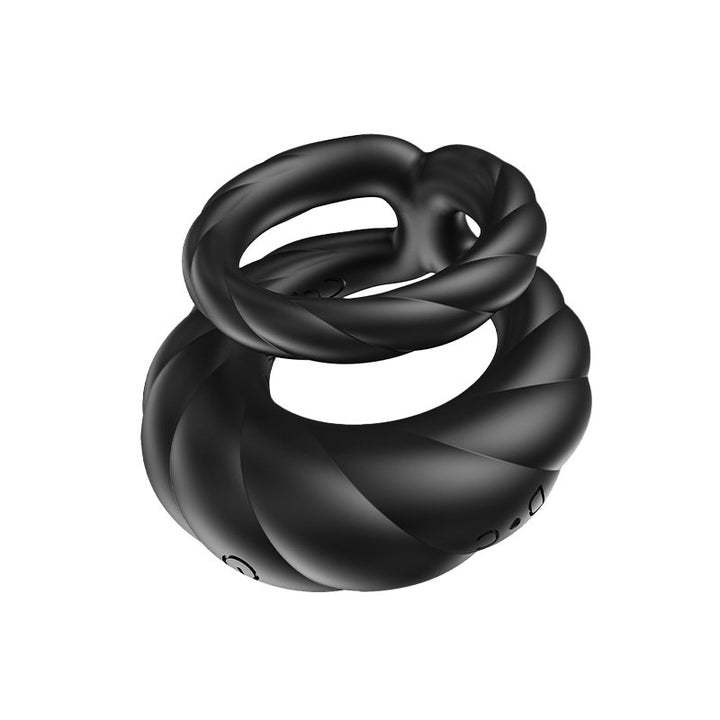 Adult Double Penis Ring Vibrator Cock Ring with 10 Vibration Modes - Sohimi