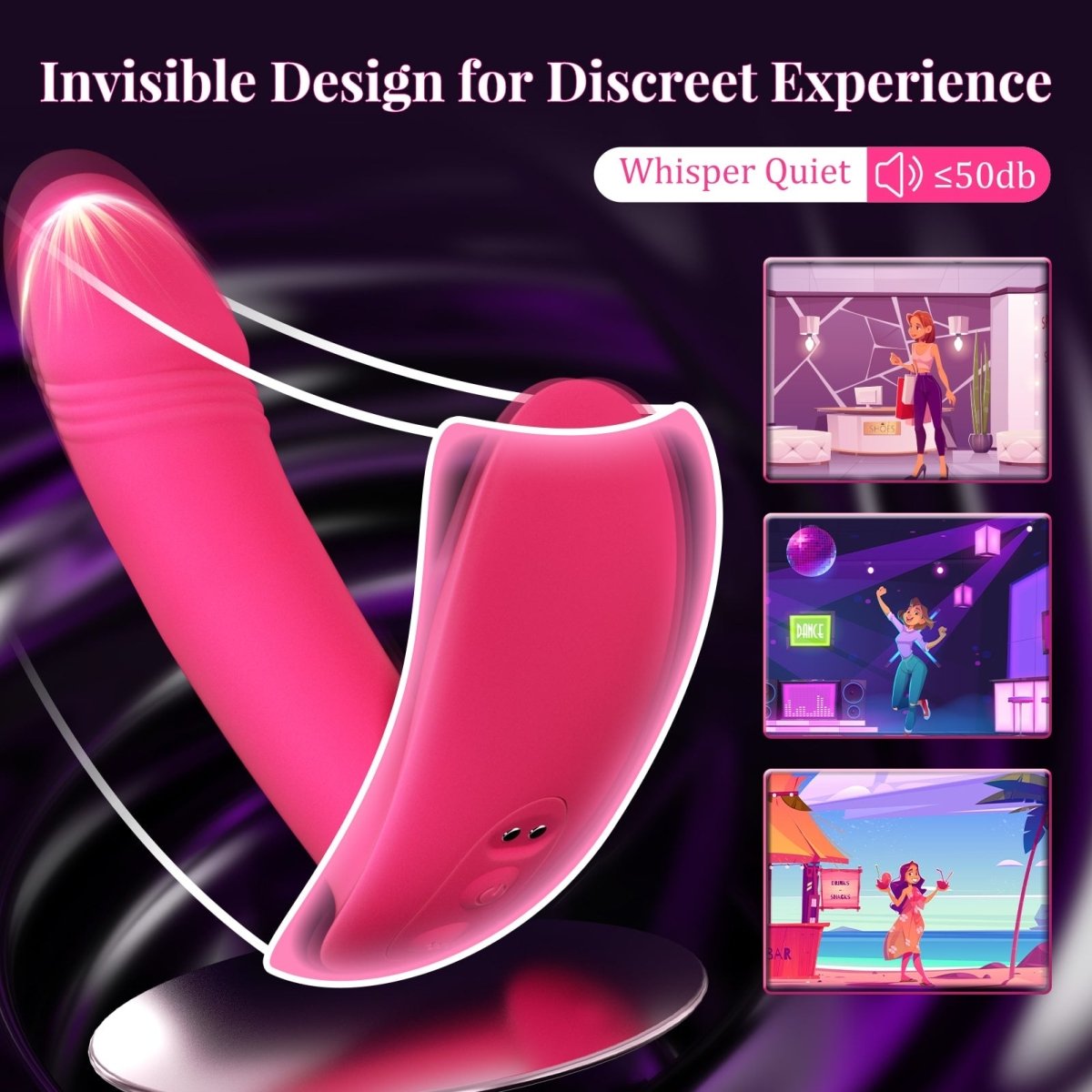 Adult Sex Toy Panty Vibrators Dildo with 9 Thrusting & Vibrating Modes - Sohimi