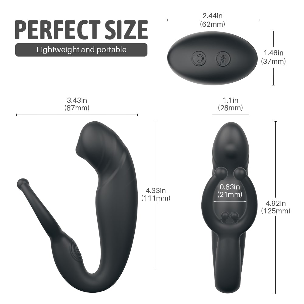 Anal Plug with Cock Ring Penis Multipoint Stimulator - Sohimi