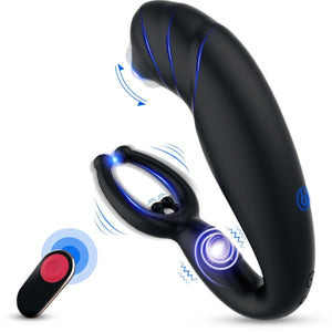 Anal Plug with Cock Ring Penis Multipoint Stimulator - Sohimi
