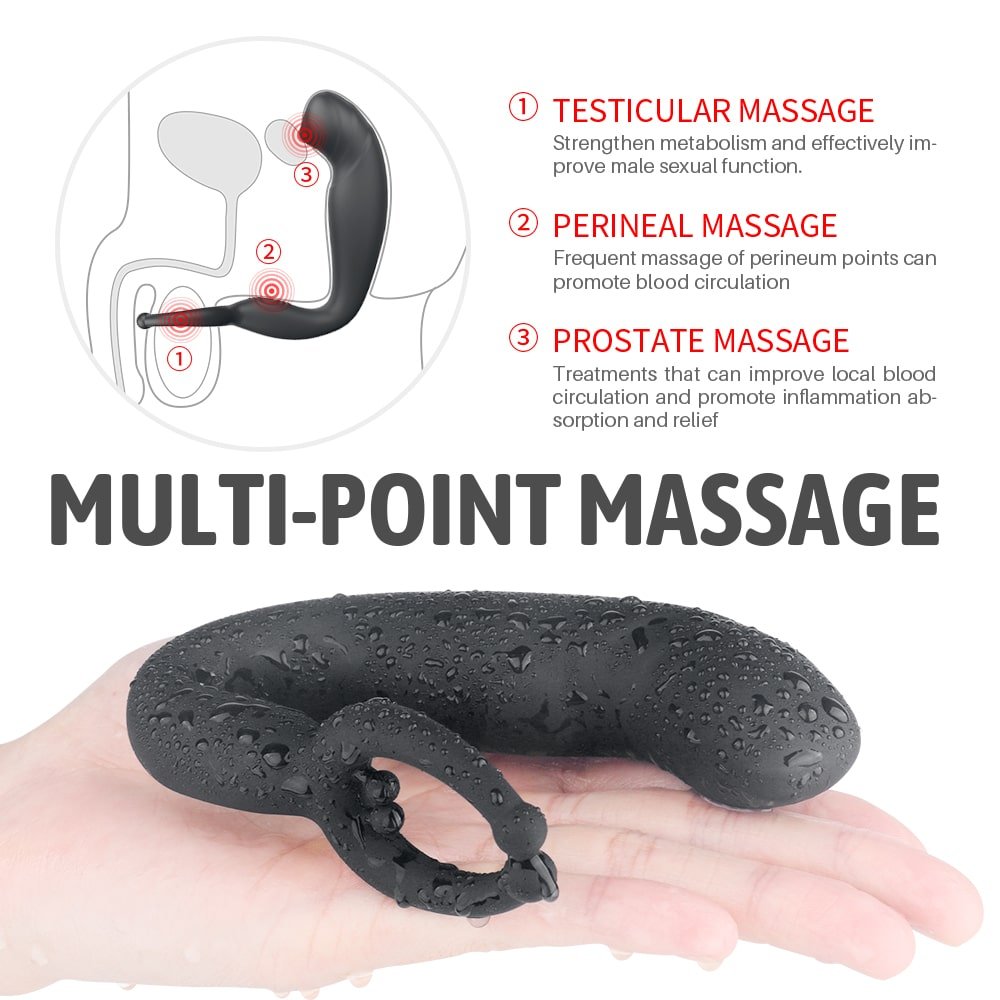 Anal Plug with Cock Ring Penis Multipoint Stimulator - Sohimi
